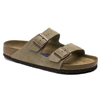 Birkenstock Soft Footbed Ruskind Arizona Dame Brune | DK 78DFM